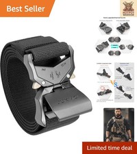 Tactical Belt - 1.5" Nylon Webbing with Quick Release Buckle for Men