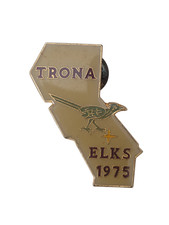 Vintage Elks Lodge BPOE Lapel Pin Trona 1975 Men's Fraternal Club