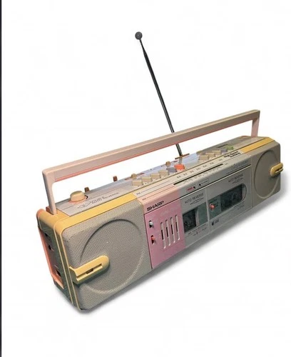 Vintage 80’s SHARP Ghetto-Blaster WQ-572 (P) Boombox w/ Equalizer Recording