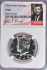 1964 Accent Hair Kennedy Half Dollar Proof NGC PF 68 PR Gem Silver Coin 50C