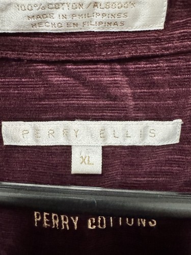 Perry Ellis Perry Cotton’s extra large button-down maroon Long Sleeve - Picture 11 of 19