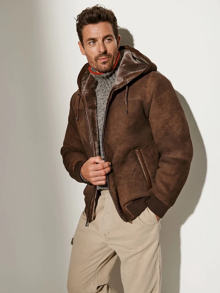 Luke Hooded Sheepskin Jacket - Image 3 of 4
