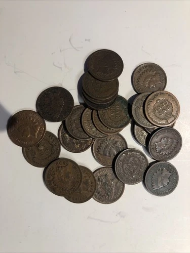 INDIAN HEAD CENT HALF ROLL (25) LOT #520 AVERAGE CIRCULATION ALL READABLE DATES