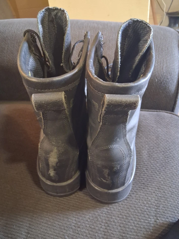 Botas Flight Deck Navy 795B pretas masculinas tamanho 10.5 R Vibram & Gore-Tex EUA - Imagem 4 de 4