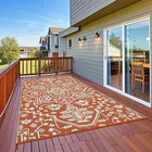 Outdoor Rug Vintage Plastic Straw RV Carpet Camping Rug Picnic Mat Reversible