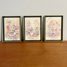Vintage Kitsch Art Frames Storybook Illustration Woodland Animals Cottagecore