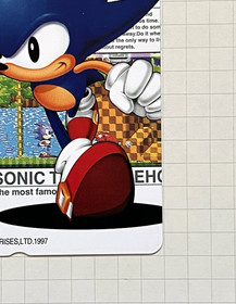 1997 Sonic the Hedgehog Japanese Phone Card SEGA Saturn Magazine Sonic Jam Gift