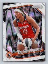 2025 Panini Prizm WNBA #94 Aaliyah Edwards White Seismic Prizms