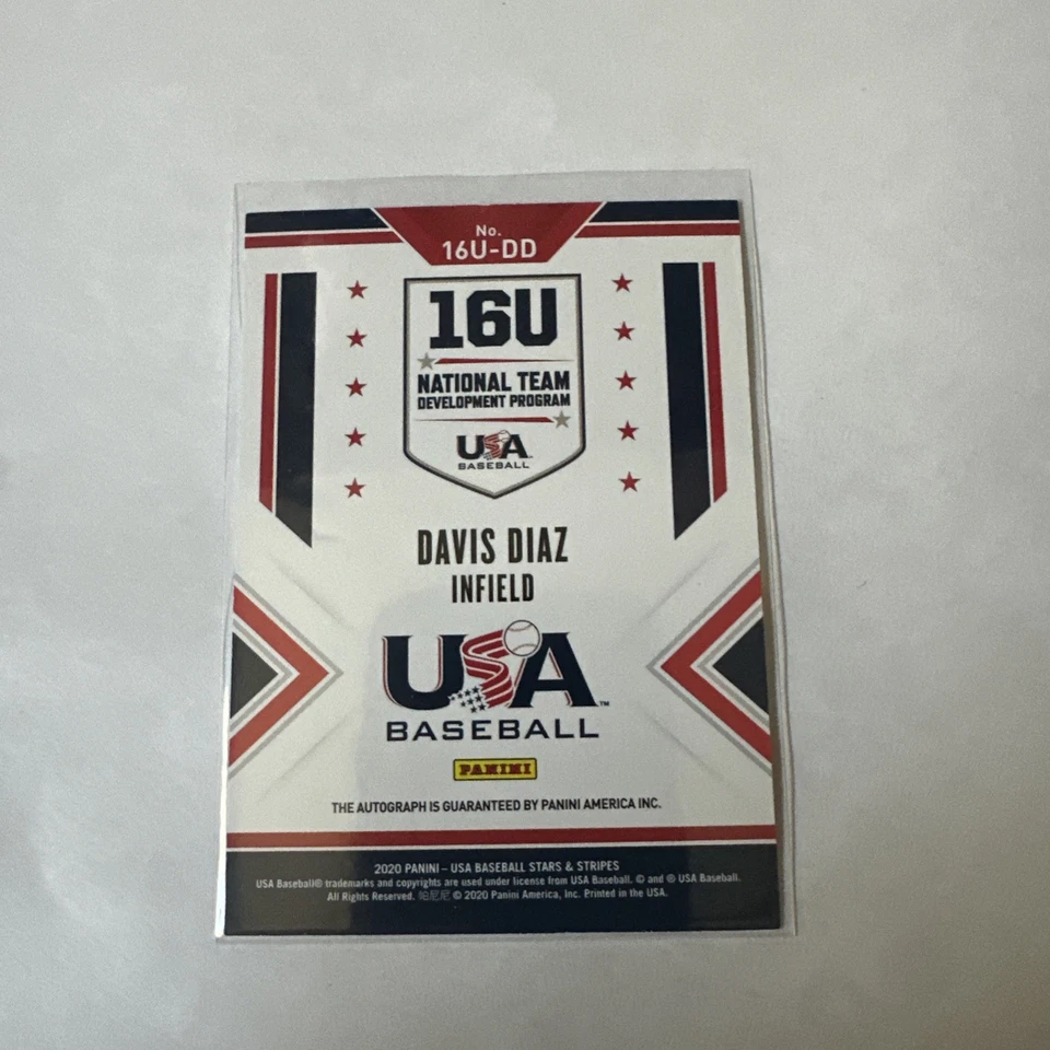 2020 Panini Stars and Stripes Davis Diaz Auto /272 AA1 - Image 2 of 2