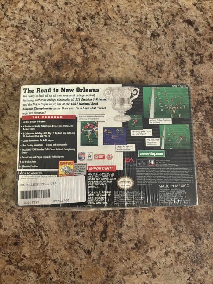 College Football USA 97 Super Nintendo SNES BRAND NEW FACTORY SEALED Rare - Image 3 of 4