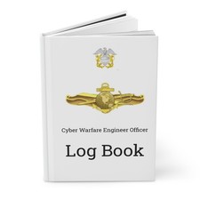 US Navy Officer Cyber Warfare Engineer Officer Log Book Emblem Journal