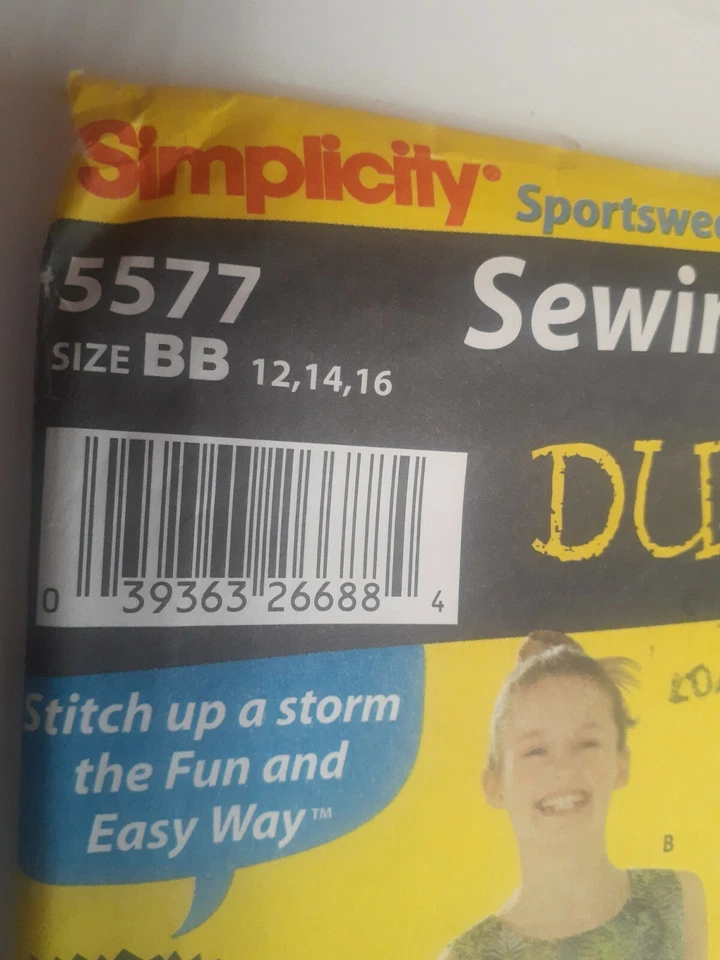 Simplicity 5577 Dress Top Pants Shorts Sewing Pattern Girls 12 14 16 UC Dummies - Image 3 of 4