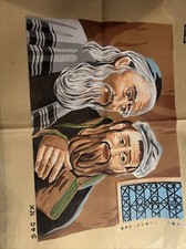 vintage hand painted needlepoint canvases