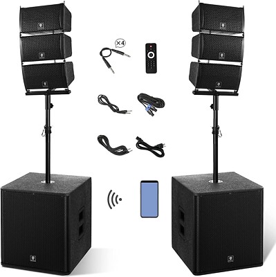 PRORECK Club 8000W P.M.P.O Stereo DJ/Powered PA  18-inch Speaker System