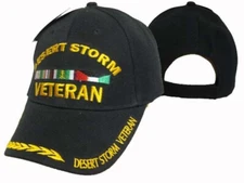 Desert Storm Veteran War Feather Black Embroidered Military Cap CAP783 Hat