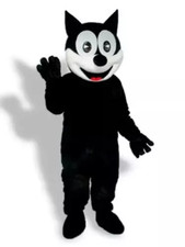 Halloween Black Cat Mascot Costume Adult Party Fancy Dress Cosplay Outfits Xmas