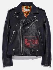 Coach X Keith Haring X Mickey Mouse Leather Jacket Limited Edition Xs Brand New!