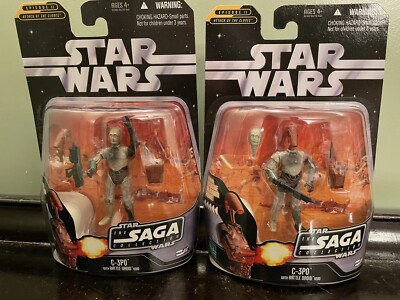 2006 Hasbro NEW STAR WARS #017 C-3PO with Battle Droid Head ~ BOTH Variants