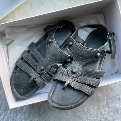 BALENCIAGA Arena Sandals Anthracite 39 Original Box $575