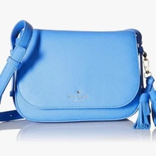 Kate Spade Penelope Pebble Leather Crossbody Bag in Alice Blue