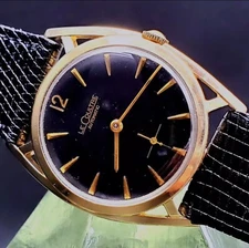 Rare Vintage LeCoultre 1950's Bumper Automatic Retro Men's Watch W/ Original Box