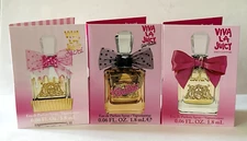 Set 3pc Juicy Couture Viva La Juicy Sucre Gold Couture EDP Spray Sample 1.8ml ea