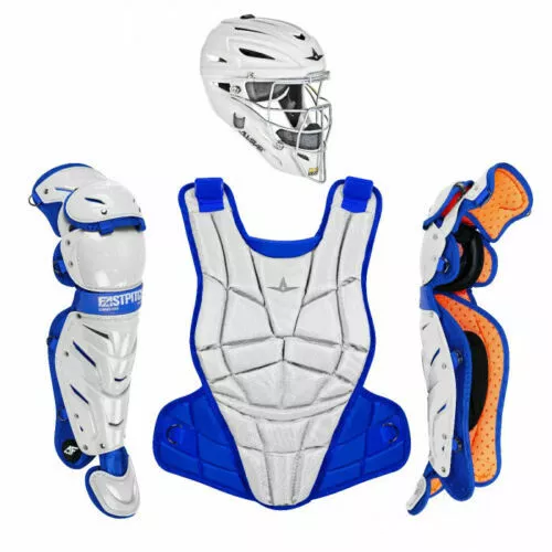 All Star AFX Youth 10-12 Fastpitch Softball Catchers Gear Set - White Royal - Picture 1 of 1