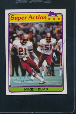 1981 Topps #252 Mike Nelms In Action Signed Auto *33551 | eBay