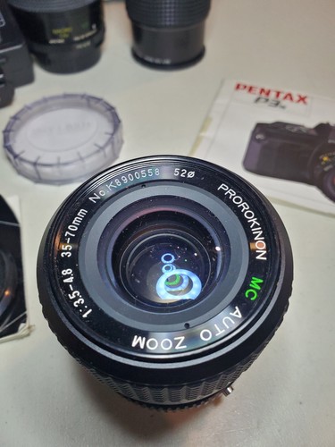PENTAX P3N 35mm CAMERA , MANUAL, (3) LENS, FLASH **PARTS** - 第 12/12 張圖片