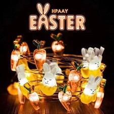 Carrot Chick Eggs Rabbit LED String Light Fairy Light Garland  Home Party Decor