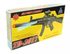 Battery Electric MP5 Style Toy Gun Light Sound Vibration Flash Cosplay Gift Boys