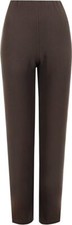 Womens Plus Size Stretch Ribbed Trousers Ladies Straight Leg Pants