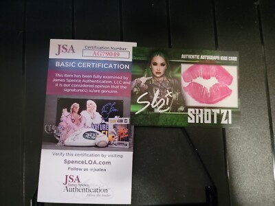 SHOTZI BLACKHEART Kiss Card Autographed WWE NXT Autographed Signed JSA AUTHENTIC