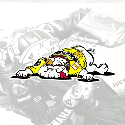 Rossi Sticker BullDog Vinyl decal #5 motogp dog adesivi autocollant Stickers