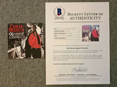 Chris Brown CD Booklet Beckett LOA A29161 signed/autograph/signiert