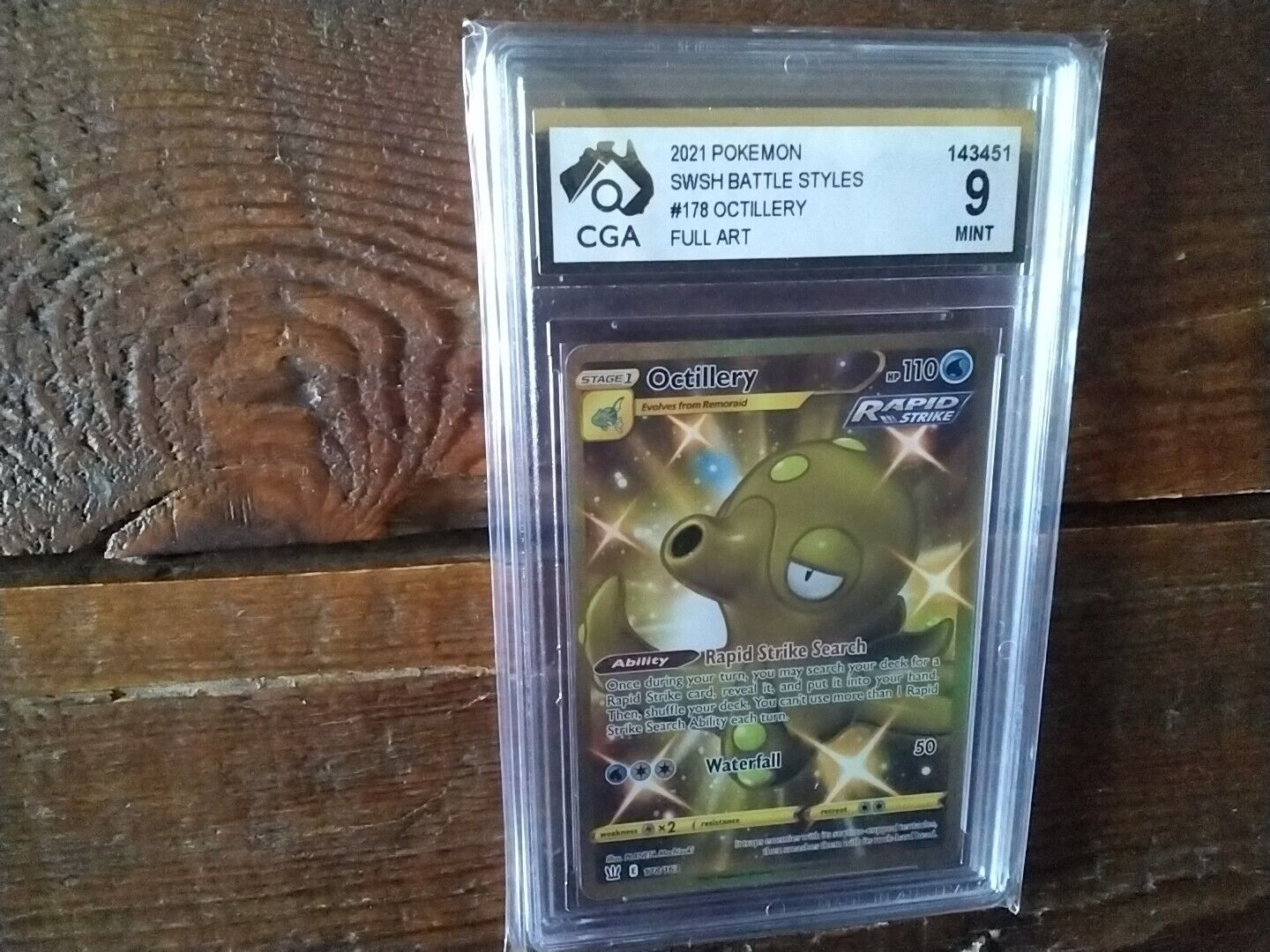 Pokemon Octillery Shiny Gold Secret Rare 178/163 Card Battle Styles NM/M