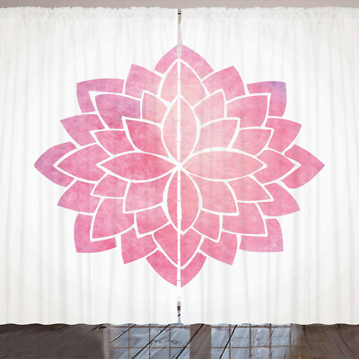 rosa Mandala Rustikale Gardine Yoga Lotus Blumen Kunst