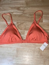 Medium Aerie Women's Ribbed Crossover Triangle Bikini Top BNWTS
