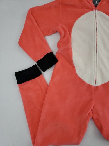 PJ Couture Hooded Hoodie SOFT Pajamas Full Zip Kitty Cat Coral Women's Large - Picture 3 of 6