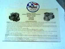 Briggs And Stratton 5Hp Engine 130200 To 131200 Operating & Maintenance Manual