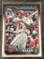 2024 Topps Series 1 Luken Baker Rookie Card RC #207 St. Louis Cardinals. rookie card picture