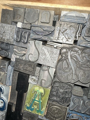 Print Blocks Dingbats Ornamental Borders Great Variety! Type Cut Blocks #AB - Picture 4 of 23