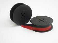  2 Vintage Portable Manual Royal Typewriter Spools Ribbon Black/Red 2" X 1/2