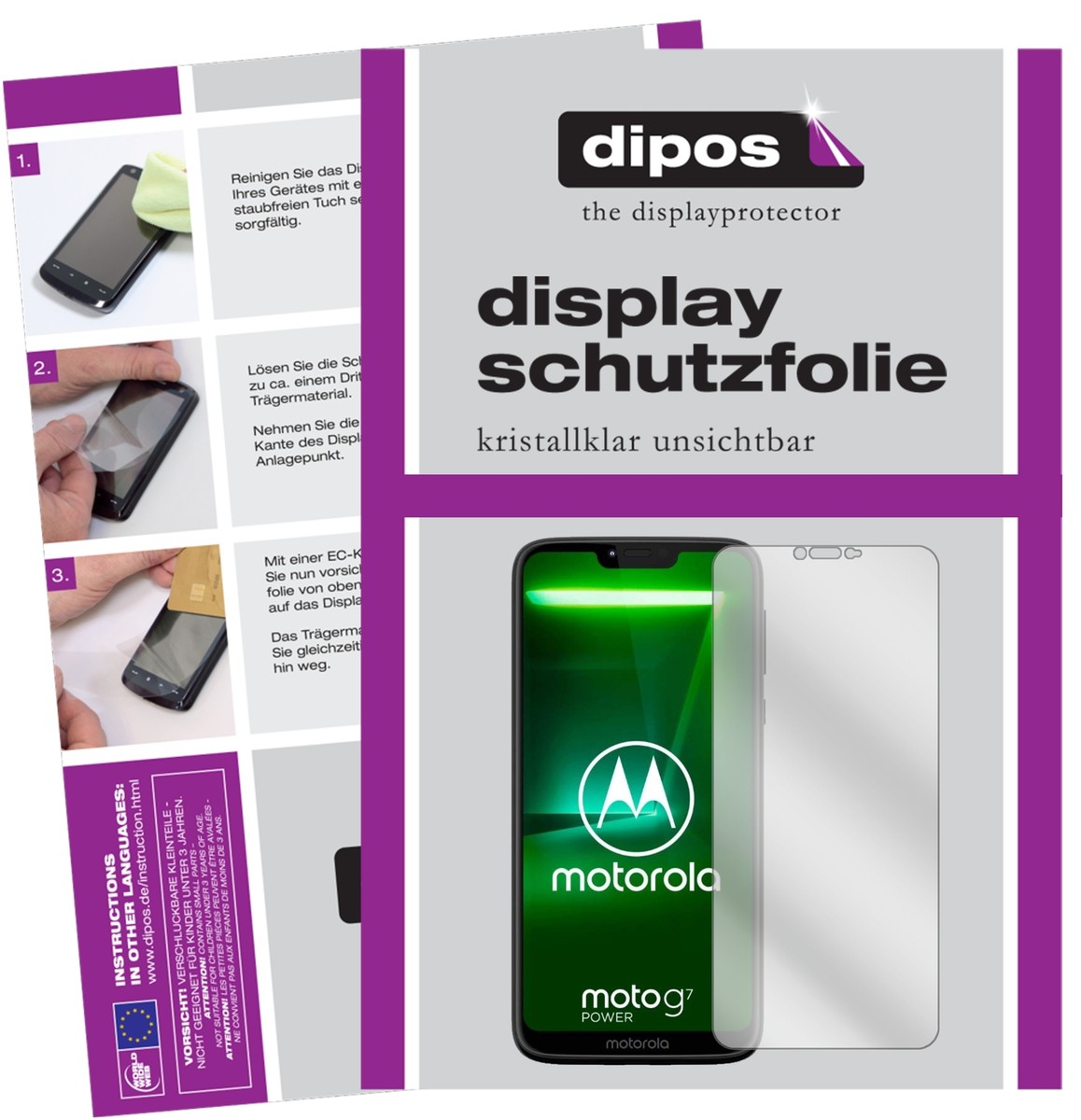 dipos I 3X Pellicola Protettiva Compatibile con Motorola Moto G Pure Pellicola di Protezione I 3D Full Cover