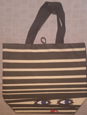 Lulu Guinness Sainsbury's Shopper Bag Jute Tote Red Nose Day Peeping Doll New