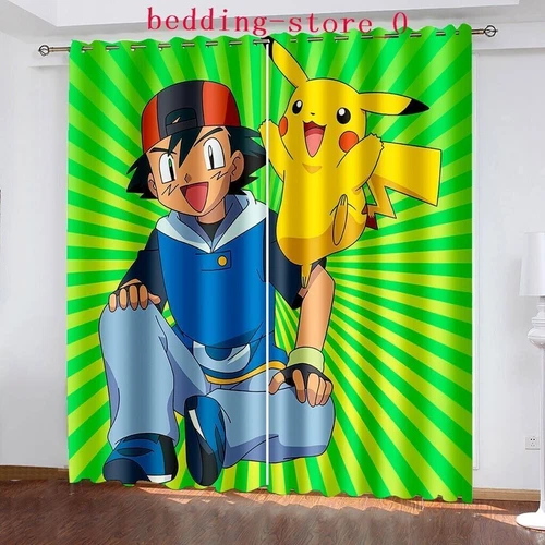 Tende Oscuranti 3D Spesse Bambini/Pokemon Pikachu Anello Termico Occhiello Superiore/Tende - Foto 70 di 93