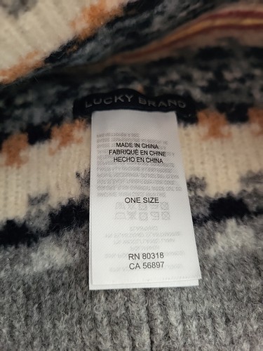 Lucky Brand Fair Isle Beanie Wintermütze Unisex Neu Einheitsgröße - Bild 2 von 3