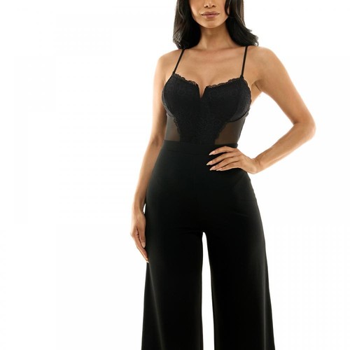 Almost Famous Women Jumpsuit Jumpsuit Sleeveless Solid A6373 - Picture 2 of 20