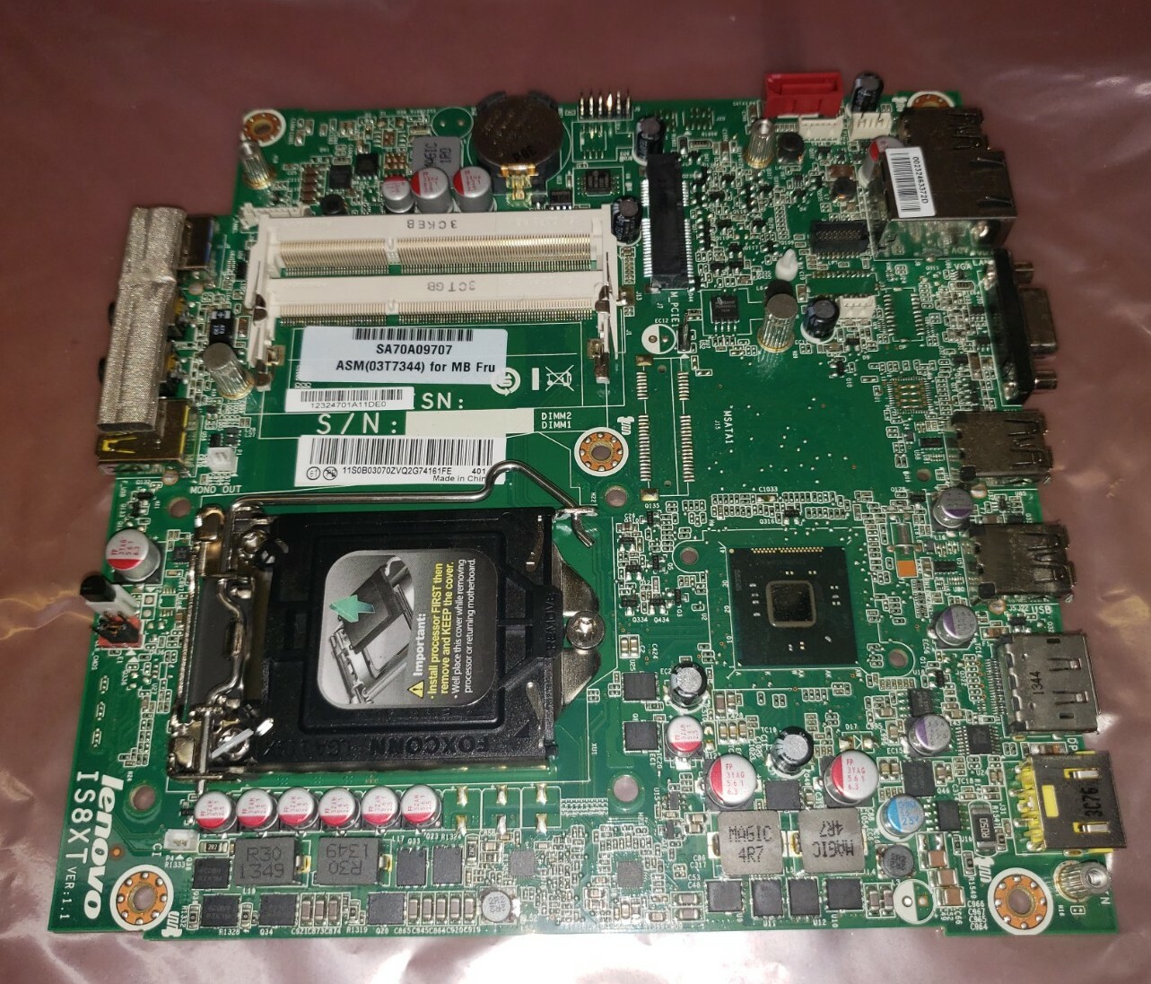 Lenovo Thinkcentre M73 Tiny Motherboard 03T7344 | eBay 