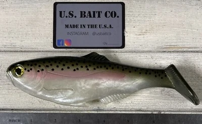 U.S. BAIT CO. Weedless Swimbait 7.5” Color Stock trout Lot Of 1 Bait